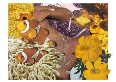 Beach Body handcut collage